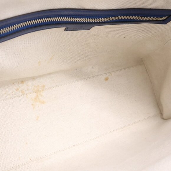 GUCCI Blue GG embossed leather tote bag - Picture 9 of 12